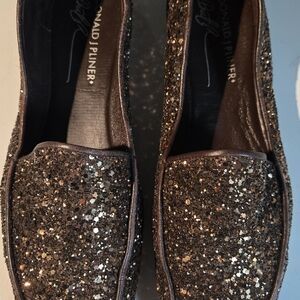 Donald J. Pliner Women's Glitter Loafers - Black
